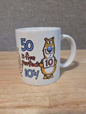 "50 Is Five Perfect 10’s!" Humorous Birthday Coffee Mug